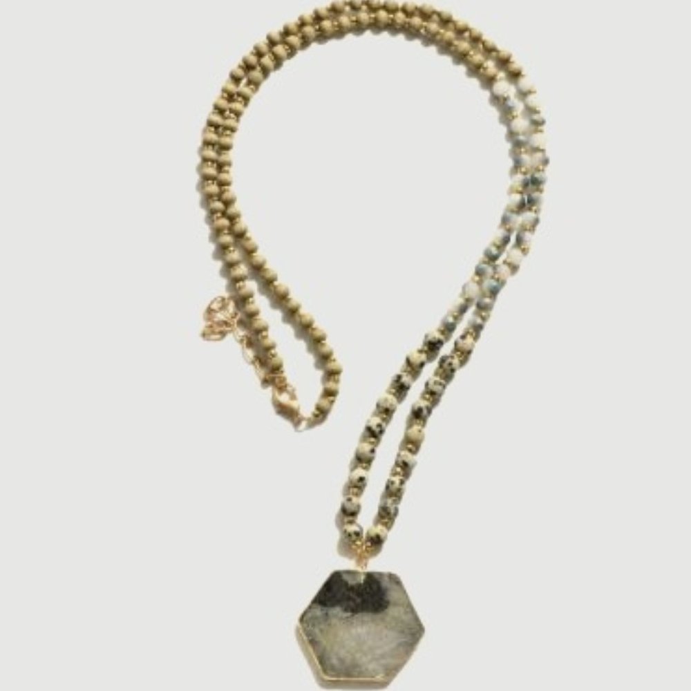 Long Multi-Beaded Necklace